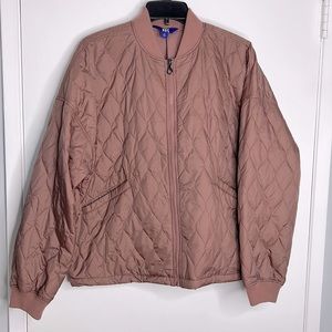 Joy lab pink tan bomber jacket